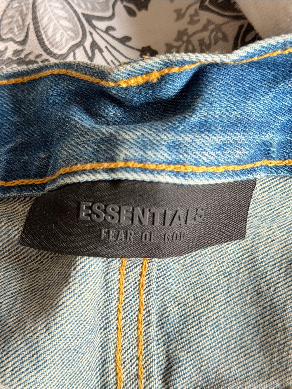 Authentic Fear of god Essentials Men's Light Blue Slim Straight Jeans - Picture 5 of 8